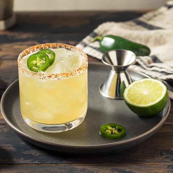 Tres Agaves Organic Spicy Jalapeño Margarita Mix – Made with Real Lime Juice Agave Nectar &amp Natural Chili Flavor – Only 90 Calories per Serving – Vegan Gluten-Free Non-GMO – 750ml Bottle (2 Pac