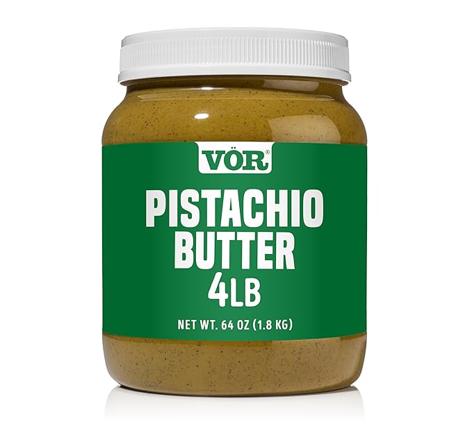Vör Pistachio Butter (4lb) | Single Ingredient | Rich &amp Nutty Filling for Knafeh Dubai Chocolate Bars