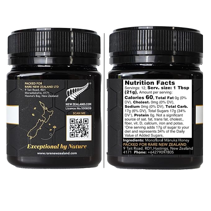 Rare New Zealand Manuka Honey UMF 20+ | MGO 830+ | Premium Monofloral Honey 8.8oz (250G) | UMF Certified