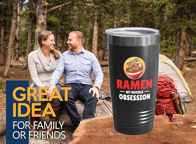 Ramen Lover Black Edition Viking Tumbler 20oz - my noodle obsession - Food Lovers chicken pumpkin vegan pantry spicy noodles