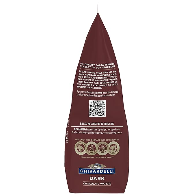 Ghirardelli Chocolate Company Dark Chocolate Wafers 5lb. Bag (Pack of 1)