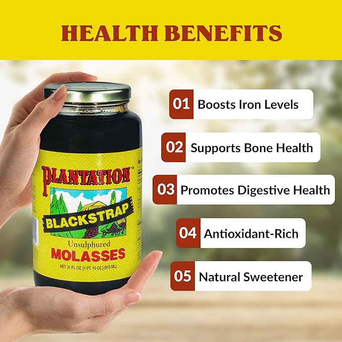 Plantation Blackstrap Molasses 31 oz (Pack of 12)