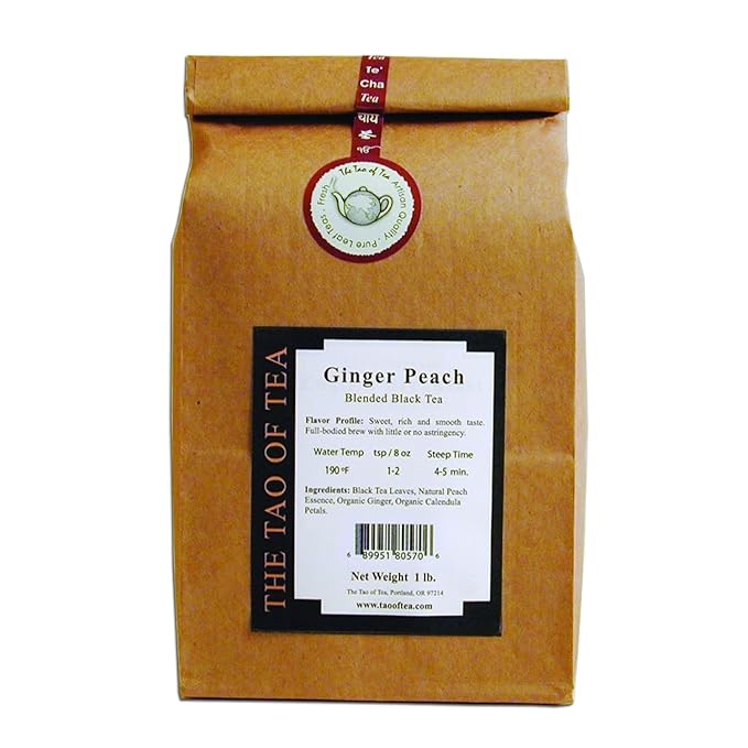 The Tao of Tea Ginger Peach Blended Black Tea 1-Pounds