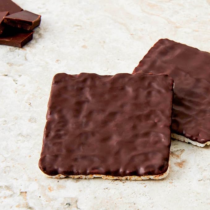 Lundberg Organic Thin Stackers Rice Cake Decadent Dark Chocolate Fair Trade Kosher USDA Certified Organic Gluten Free &amp Non-GMO 3.3 Ounce (Pack of 6)