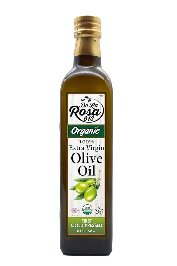 De La Rosa Extra Virgin Olive Oil Balsamic &amp White Balsamic Vinegar 100% Pure Raw &amp Unfiltered Vegan Kosher &amp Gluten Free Great for Salad Dressings Marinades &amp More 16.9 Oz (Pac