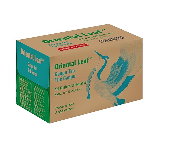 ORIENTAL LEAF Bottled Citrus Pu’er Tea Unsweetened Iced Tea 16.9 FL oz bottles (Pack of 15) Sugar Free 0 Calories