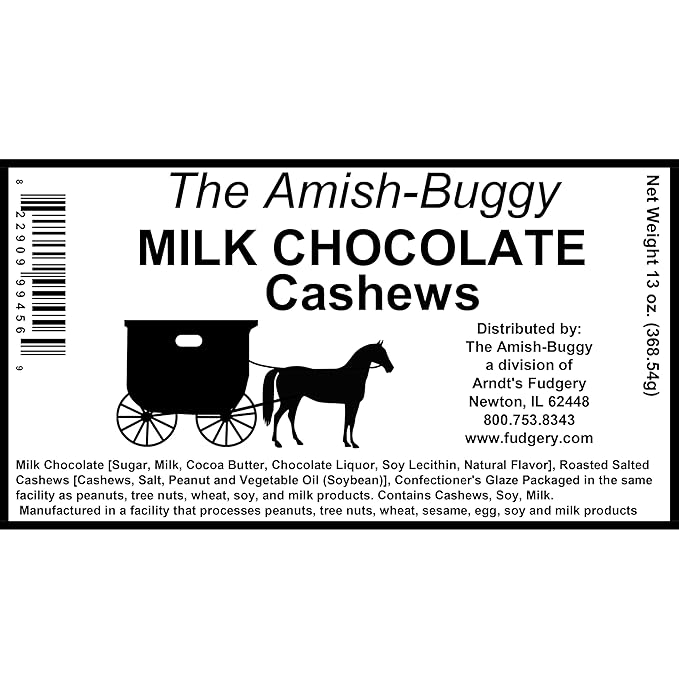 Arndts Fudgery Premium Milk Chocolate Covered Cashews (2-13 oz. Bags)