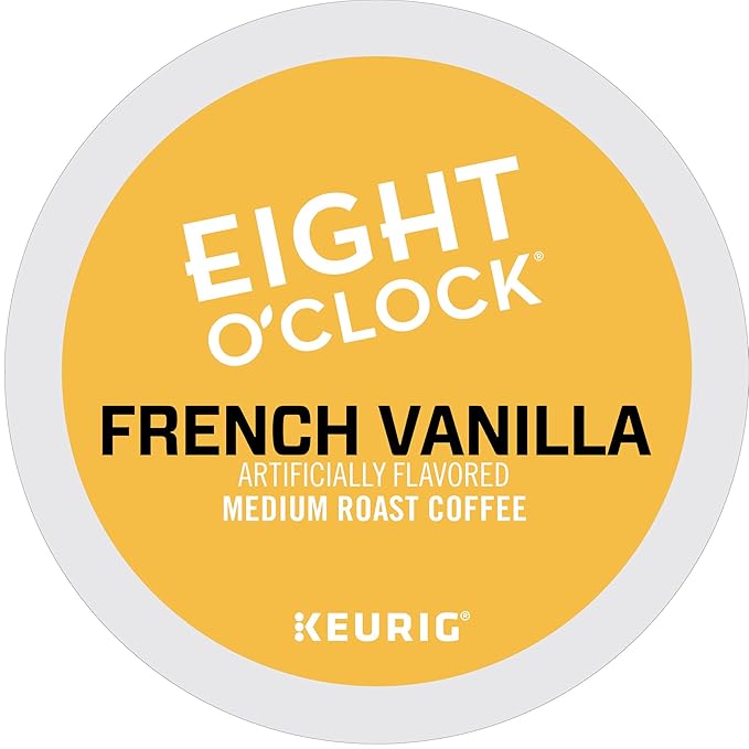 Eight O'Clock Coffee French Vanilla Single-Serve Keurig K-Cup Pods Flavored Light Roast Coffee 48 Count