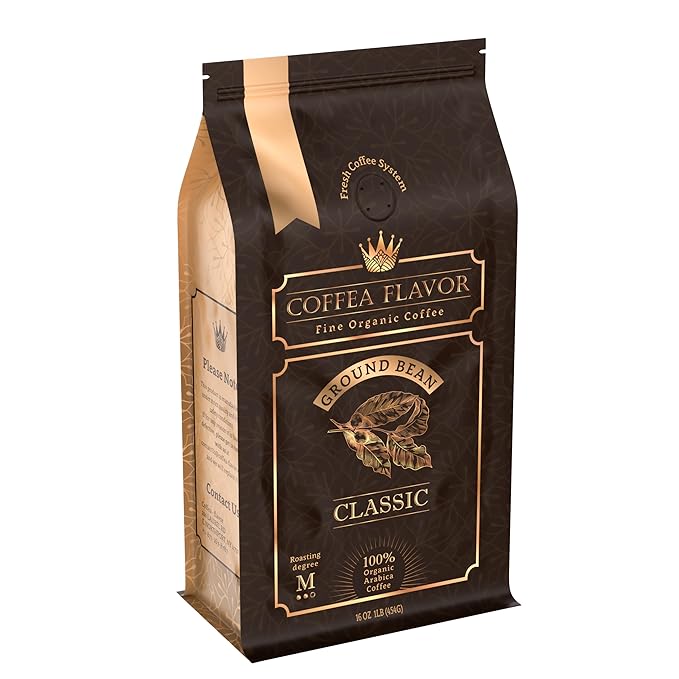 Ground Coffee – Freshly Roasted Smooth and Rich 100% Arabica Single Origin Medium Roast USDA Certified Organic – by Coffea Flavor
