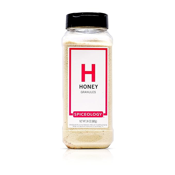 Spiceology – Honey Granules – Granulated Honey Crystals for Baking Beverages and Seasoning – Gluten-Free Sweetener for Tea Coffee Desserts and More – 24 oz