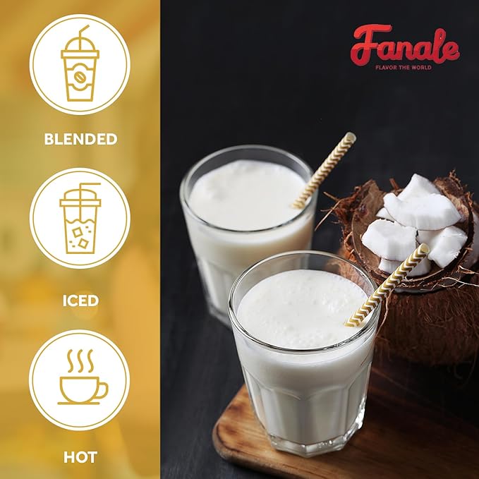 Fanale Premium Coconut Bubble Tea Flavoring Powder | Perfect for Baking Smoothies Desserts and Drinks | Instant Flavoring Powder for Boba Milk Tea - 2.2 Pounds (Pack of 20)