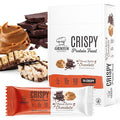 Genius Gourmet Crispy Protein Treat Chocolate Peanut Butter Keto Snack Low Carb Low Sugar &amp Gluten Free Protein Snacks for Adults 10G of Whey Protein per Protein Bar 5 Net Carbs 10 CT