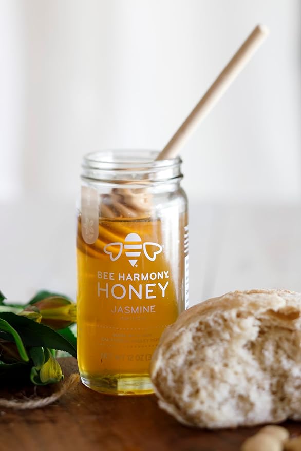 Bee Harmony Jasmine Infused Honey 12 OZ Pack of 2