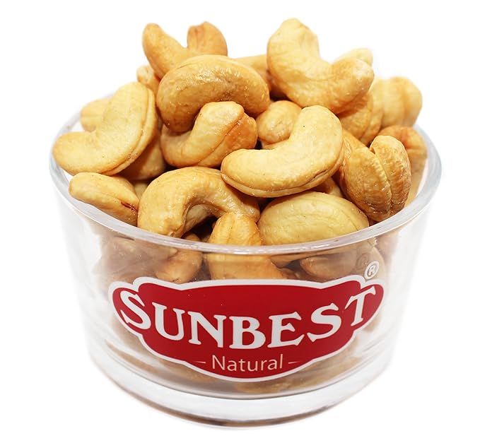 Sunbest Natural Whole Roasted Salted Cashews – 3 lb Bulk Bag (48 oz) – Non-GMO Vegan &amp Crunchy – Kosher Certified Gluten-Free – Perfect for Snacking Topping &amp Baking