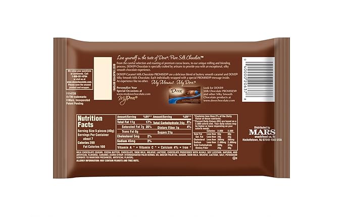 Dove Milk Chocolate Caramel Promises 7.94 Ounce Packages (Pack of 4)