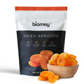 Biomey Big Size Dried Turkish Apricots 2 LB - No Added Sugar - Vegan - Non-GMO - Superfood Healthy Snack - Great Source of Potassium &amp Fiber - Gluten Free Kosher and Vegan