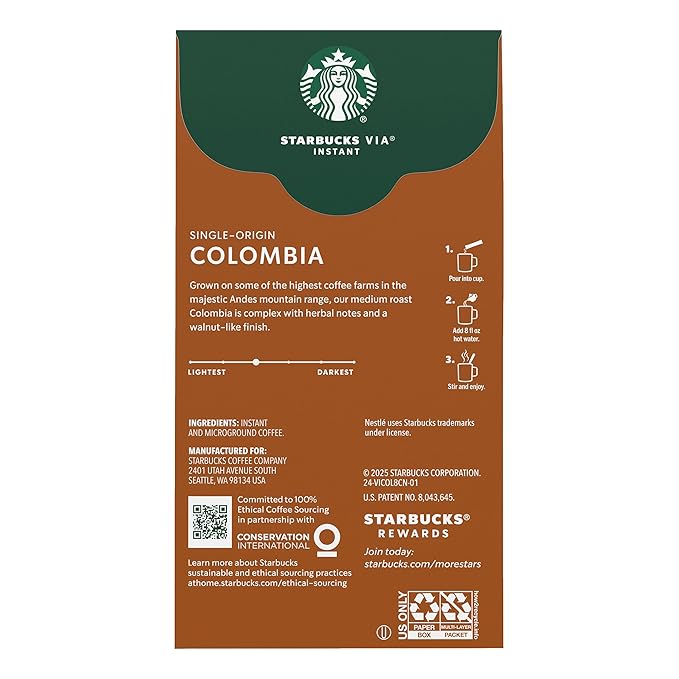 Starbucks VIA Ready Brew Colombia Coffee 50-Count
