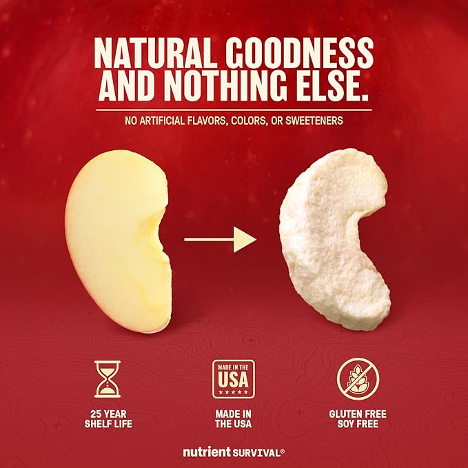 Freeze-Dried Apples – Premium Sliced | #10 Can | 25-Year Shelf Life | Clean Emergency Food Storage