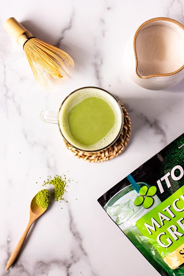 Ito En Matcha Green Tea Sweet Powder 17.5 Ounce (Pack of 1) Sweetened Green Tea Powder