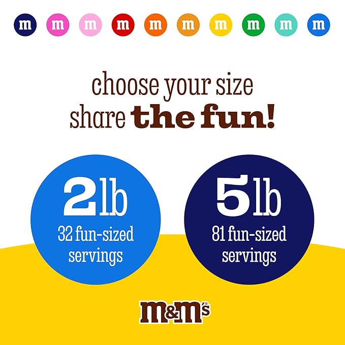 M&ampM’S WORLD Hanukkah Bulk Candy 5 Pounds Milk Chocolate Candies with Hanukkah Designs in Blue Yellow and White for Party Favors DIY Unique Gifts or Candy Bowls Kosher Certified
