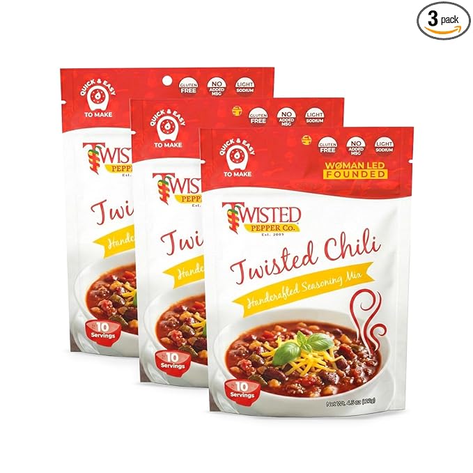 Twisted Pepper Co. Twisted Chili Soup Mix: Gluten-Free – Handcrafted Soup – Thick Creamy &amp Zesty Flavor with a Kick of Green Chiles Quick &amp Easy Meal Ready in 30 Minutes Serves 8 Add Chee
