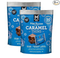 Member Marks Milk Chocolate Sea Salt Caramel Thins (50 Count) 21.57 Oz - 2 Pack - Creamy Milk Chocolate with Velvety Caramel Filling &amp Sea Salt - Individually Wrapped Gourmet Snacks