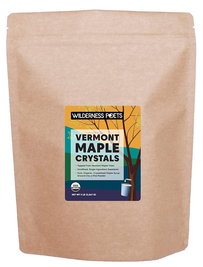 Wilderness Poets Organic Maple Sugar Crystals (80 Ounce - 5 Pound)