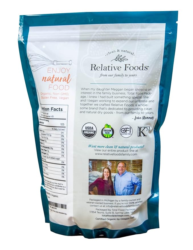 Organic Tapioca Flour - Natural Food Thickener for Soups Sauces &amp Pies - Non-GMO Vegan Allergan &amp Gluten Free Tapioca Flour for Baking - Substitute Tapioca Powder for Corn Starch - 3lbs