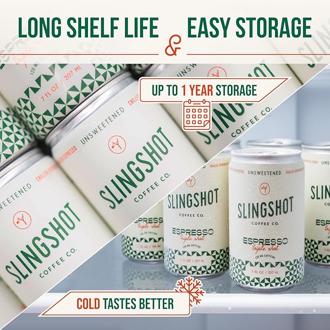 Chilled Espresso - Triple Shot Ready-to-Drink Coffee 7oz Cans (12 Pack) | Organic Italian Espresso Blend with Silky Smooth Flavor with Notes of Caramel Baking Spice &amp Dark Fruit