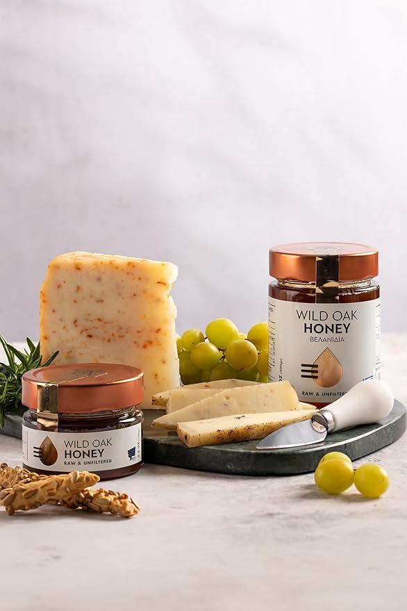 Laconic Foods | Wild Oak Honey | Raw Greek Forest Honey | Rare Honeydew | Woman-Owned NON-GMO | 315g