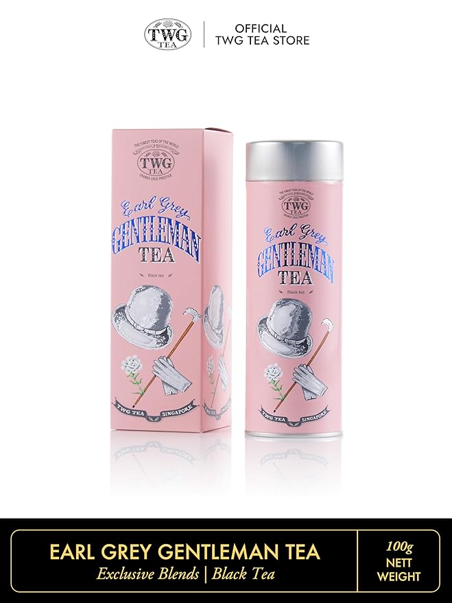 TWG Tea | Earl Grey Gentleman | Black Tea | Bergarmot &amp Rose | Haute Couture Tin 100g | Gift Set