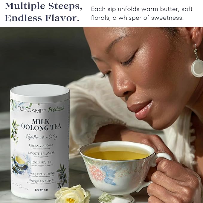 Milk Oolong Tea Loose Leaf – Premium Chinese Oolong Tea 1 lb | Double Milky Aroma &amp Smooth Taste | Bulk Loose Leaf Tea Tin | Afternoon &amp Asian Tea