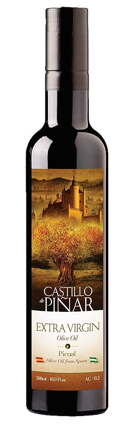 Castillo de Pinar First Cold Pressed Extra Virgin Olive Oil Picual Single-Variety 500ml Less Than 02% Acidity Gluten Free Non GMO