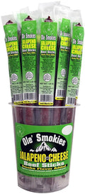 Buffalo Bills Jalapeno &amp Cheese Ole Smokies - 15 Wrapped Beef Sticks Per Tub
