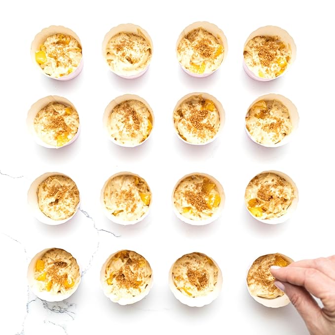 CrumbleCrate Peaches and Cream Muffins DIY Baking Kit | Gourmet Muffin Making Set | Pre-Measured Ingredients &amp Baking Tools for Adults