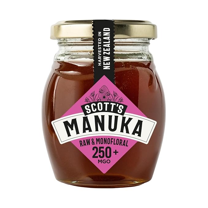 Scott’s Honey Manuka Honey MG250+ – Raw Natural Certified New Zealand Manuka Honey Lab Tested – 8 oz
