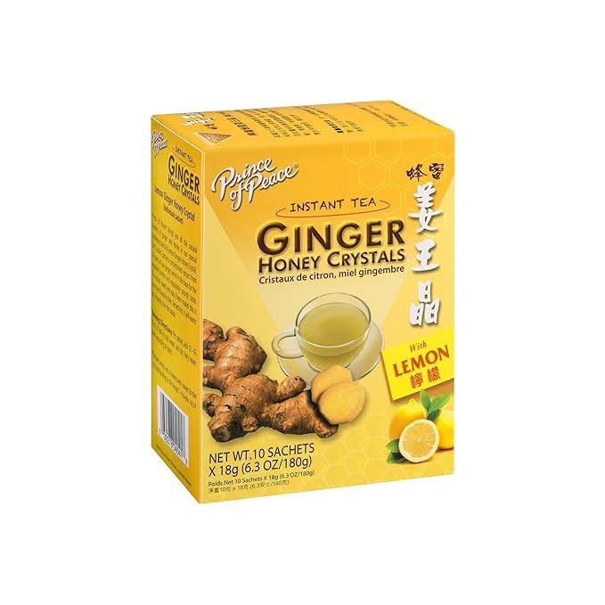 Prince of Peace Ginger &amp Lemon Honey Crystals (18g x 10) (Pack of 3)
