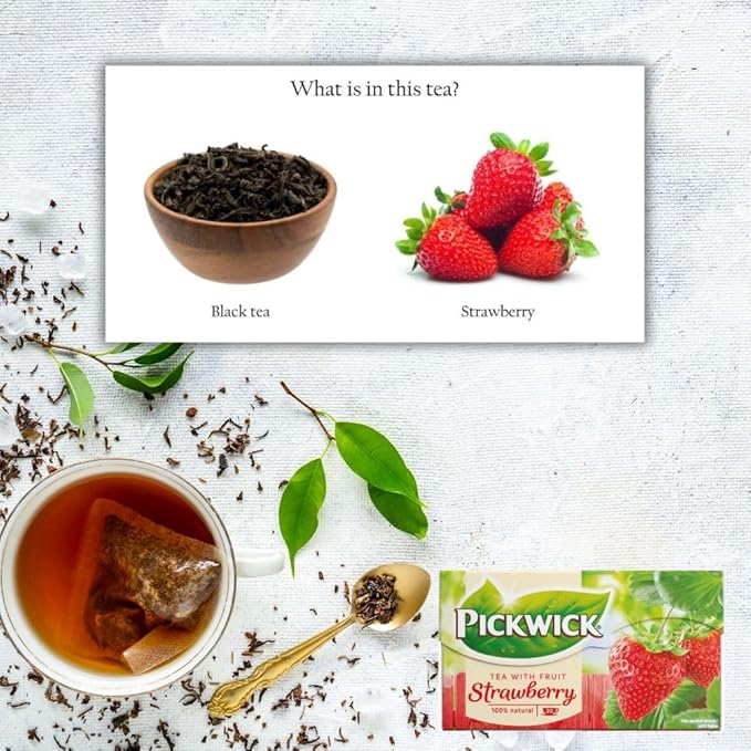 Pickwick Strawberry 20 Tea Bags Per Packages (Pack of 4)