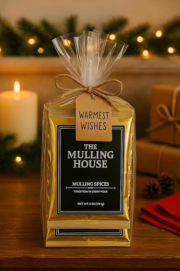 The Mulling House Mulling Spices 3-Pack – 6 oz Pouches for Making Magic in Cider Wine Tea Coffee &amp Baking – Instant Dissolving Drink Mix with Cinnamon Clove Nutmeg Citrus – Holiday Favorite