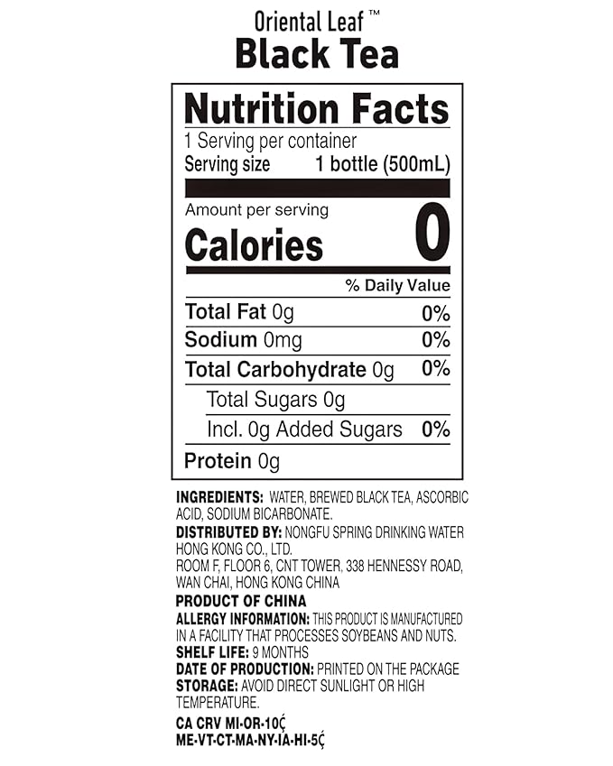 ORIENTAL LEAF Unsweetened Iced Tea – Bottled Black Tea 16.9 FL oz bottles (Pack of 15) Brewed Tea Drinks Sugar Free 0 Calories