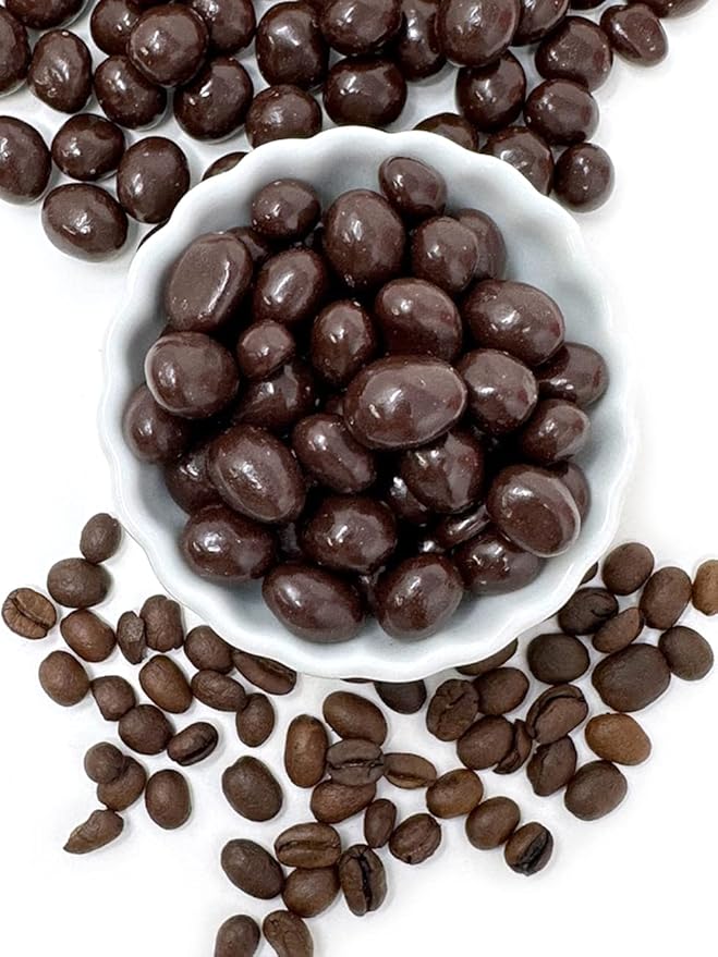 SweetGourmet Sea Salt Caramel Dark Chocolate Covered Espresso Coffee Beans | 1 Pound