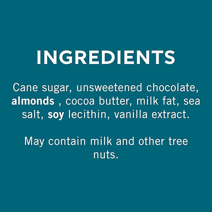 GHIRARDELLI INTENSE DARK Sea Salt Almond Dark Chocolate SQUARES Case Pack (540 ct) Premium Dark Chocolate with Roasted Almonds and Sea Salt