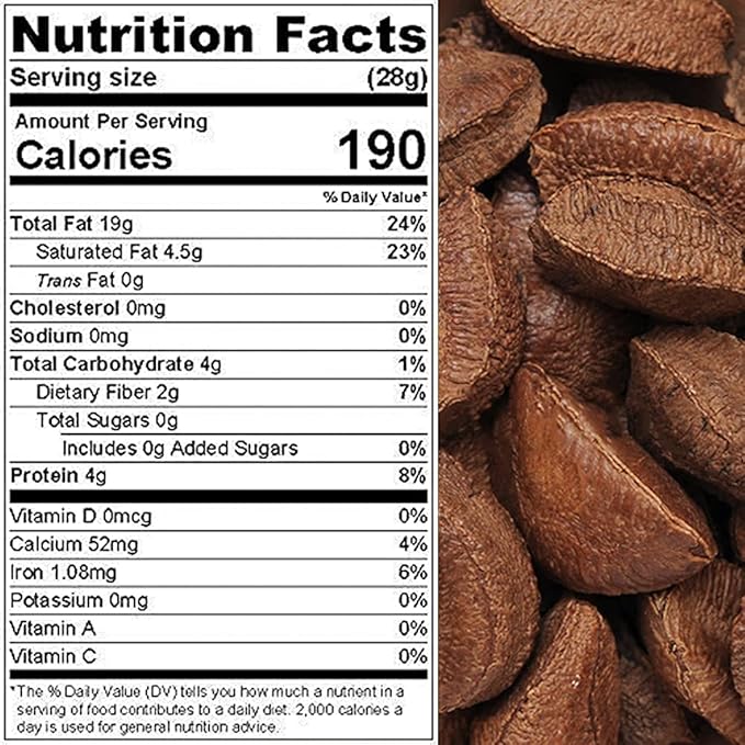 Brazil Nuts In shell Polished Large 80 oz. Raw Brazil Origin KETO Vegan Non-GMO And Natural Whole Superior High-Protein &amp Easy to Crack Resealable Bags of 5 lbs. by Presto Sales