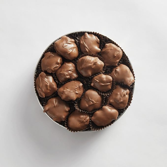 The Swiss Colony Chocolate Pecan Clusters - Creamy Milk Chocolate with Velvety Caramel and Crunchy Pecans Gourmet Candy Dessert Treat Delights Gift Box
