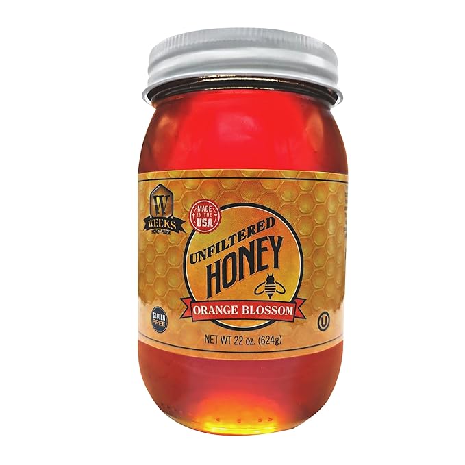 Weeks Honey Farm Raw Orange Blossom Jar 22 oz