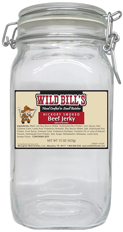 Wild Bill's Mixed Beef Jerky Two-Bag Starter Kit (1 bag Hickory 1 bag Peppered and 1 jar)