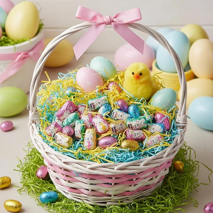 Hershey Easter Bunny Candy Bulk - 95 Mini Milk Chocolate Easter Bunnies Individually Wrapped Chocolate Bulk - Easter Candy for Easter Baskets Egg Hunts &amp Party Favors - 2 Pounds