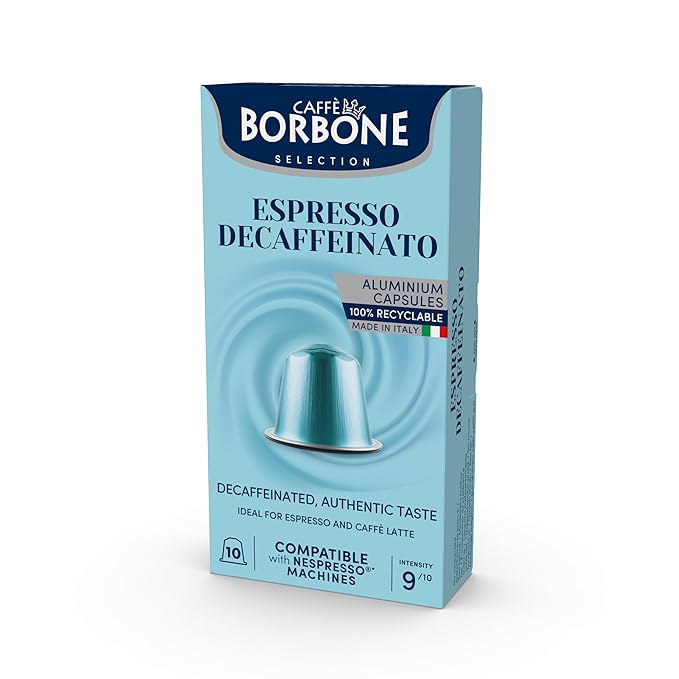 Caffè Borbone Decaffeinated Aluminum Capsules Compatible with Nespresso Original Machines Medium Roast 100 Count