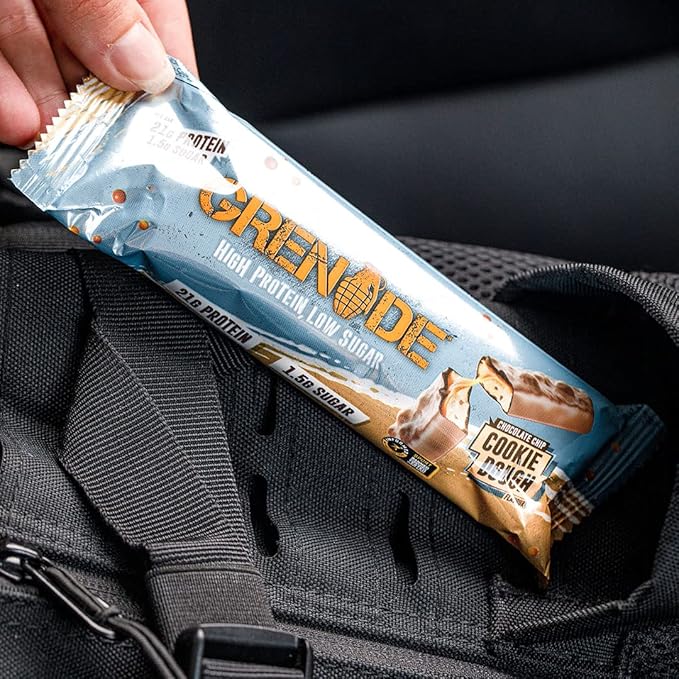 Grenade High Protein and Low Carb Bar Chocolate Chip Cookie Dough 12 x 60 g