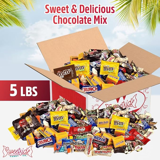 Easter Chocolate Candy variety pack - 5 pound Assorted Bulk Chocolate Mix Office Candy Assortment for Birthday Party Kids College Students &amp Adults.